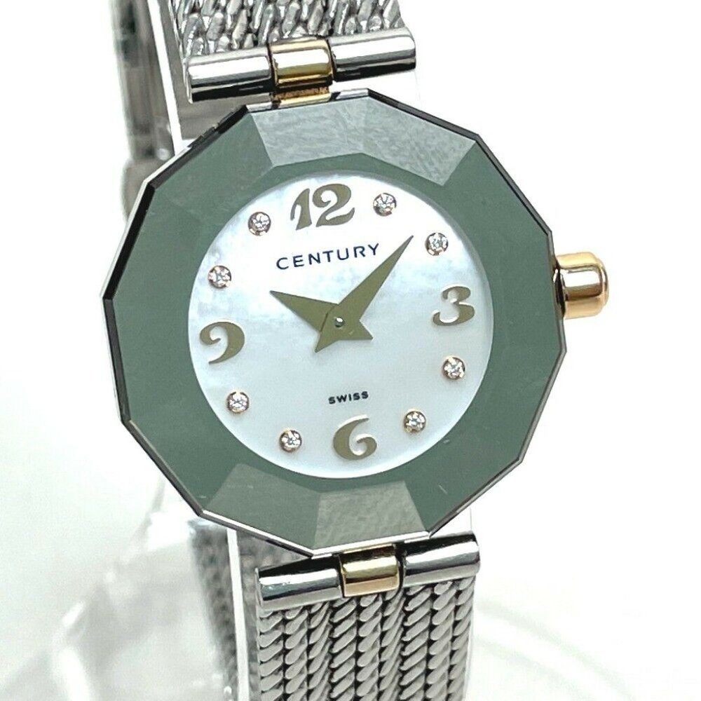 Authentic CENTURY 606.7.S.AB1.15.SM Prime time Diamond Wristwatch SS/ Sapphire c